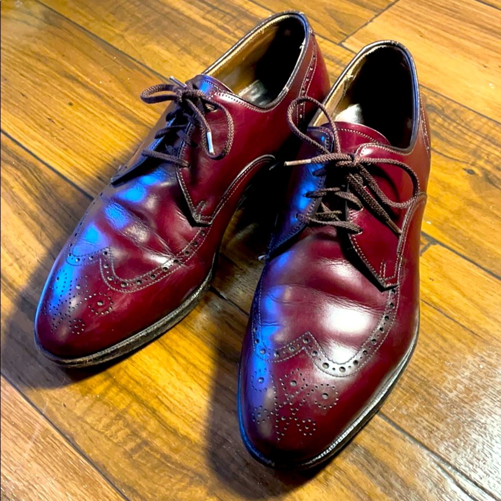 Breather Write Wing-tip Burgundy Oxford Size:8D
